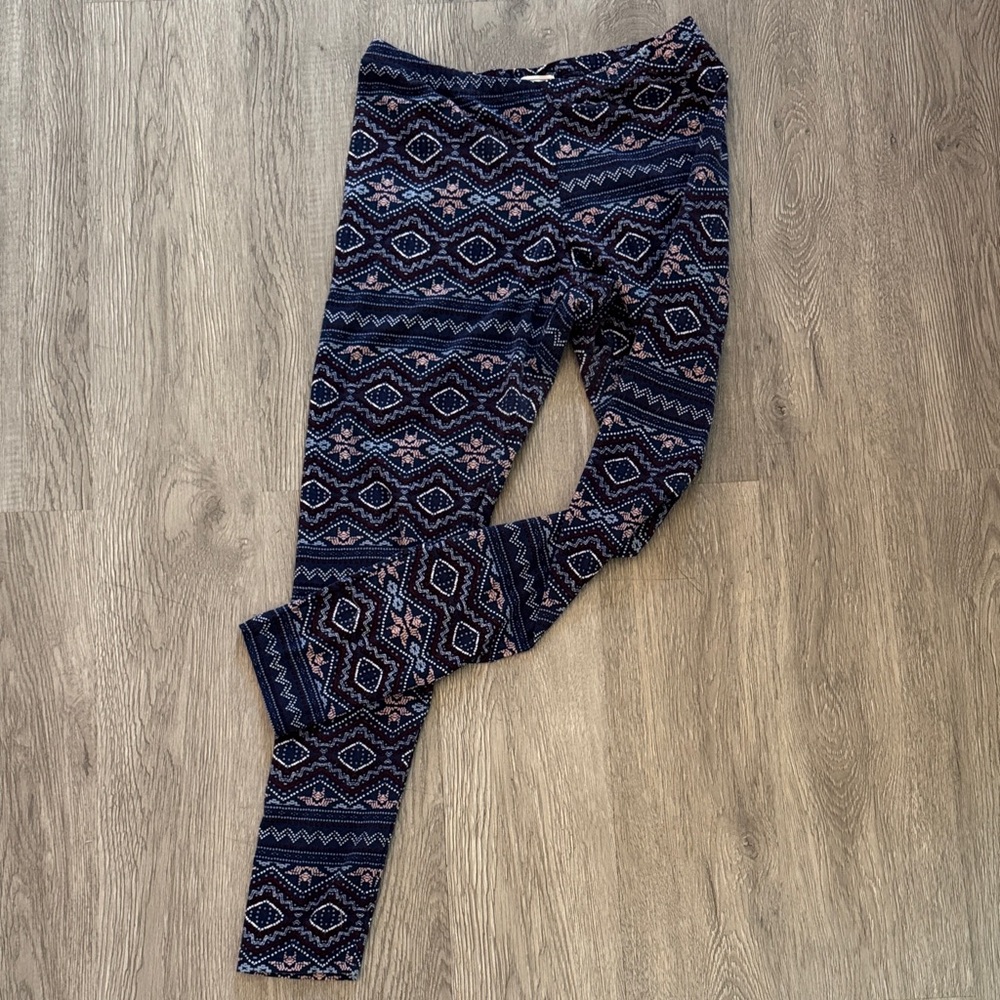 Stylish Navy Patterned Women's Leggings